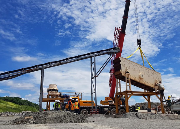one set of whole river stone crushing plant successfully installed in Suriname