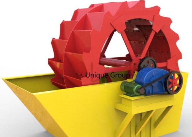 Wheel bucket sand washer for river stone crushing plant