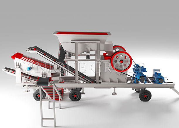 25-30tph mobile diesel stone crusher plant