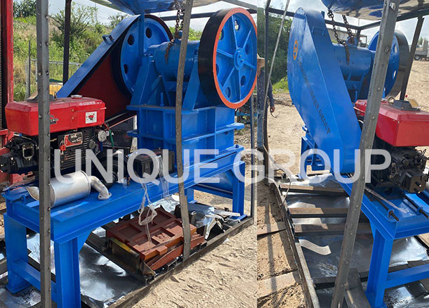 one set 20tph diesel jaw crusher reached Mexico