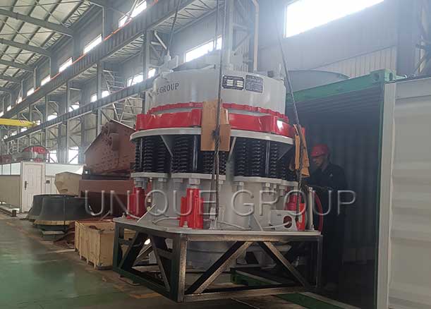 one 3 feet symons cone crusher was loaded and shipped to Peru