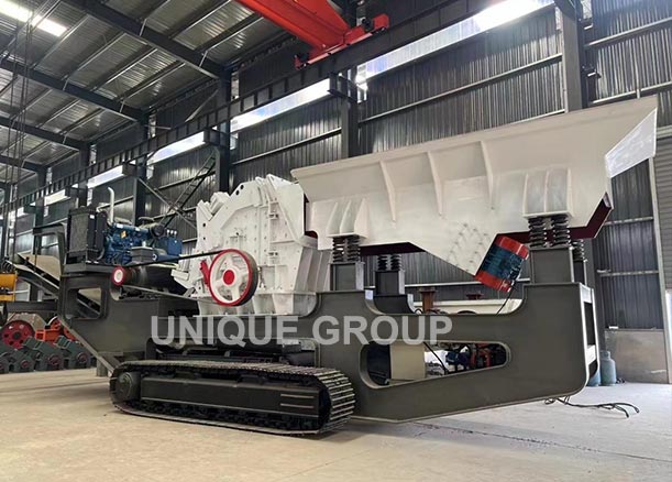 150 tph crawler mobile impact crusher finished